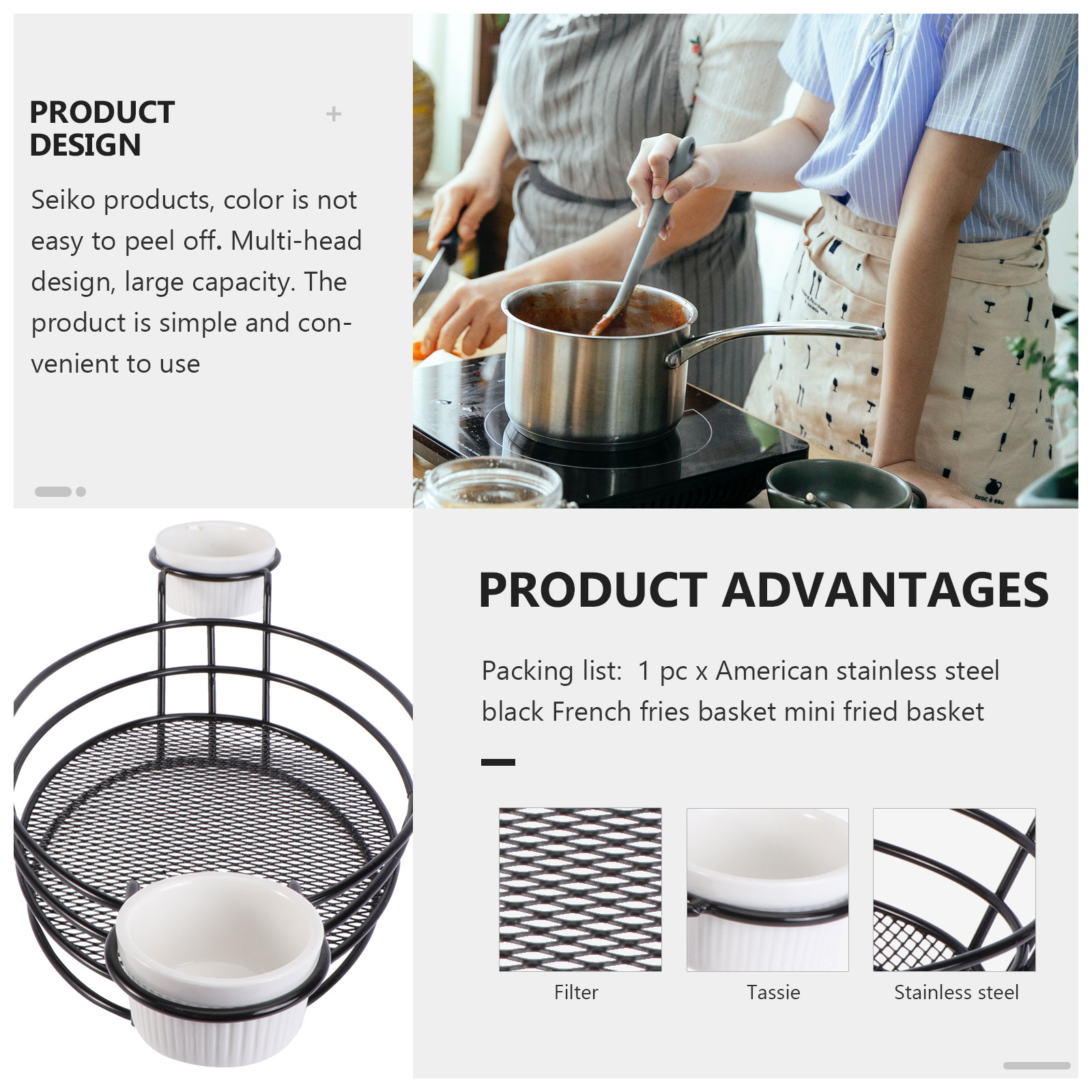Home Cooking In French - 1Pcs Stainless Steel Frying Basket French