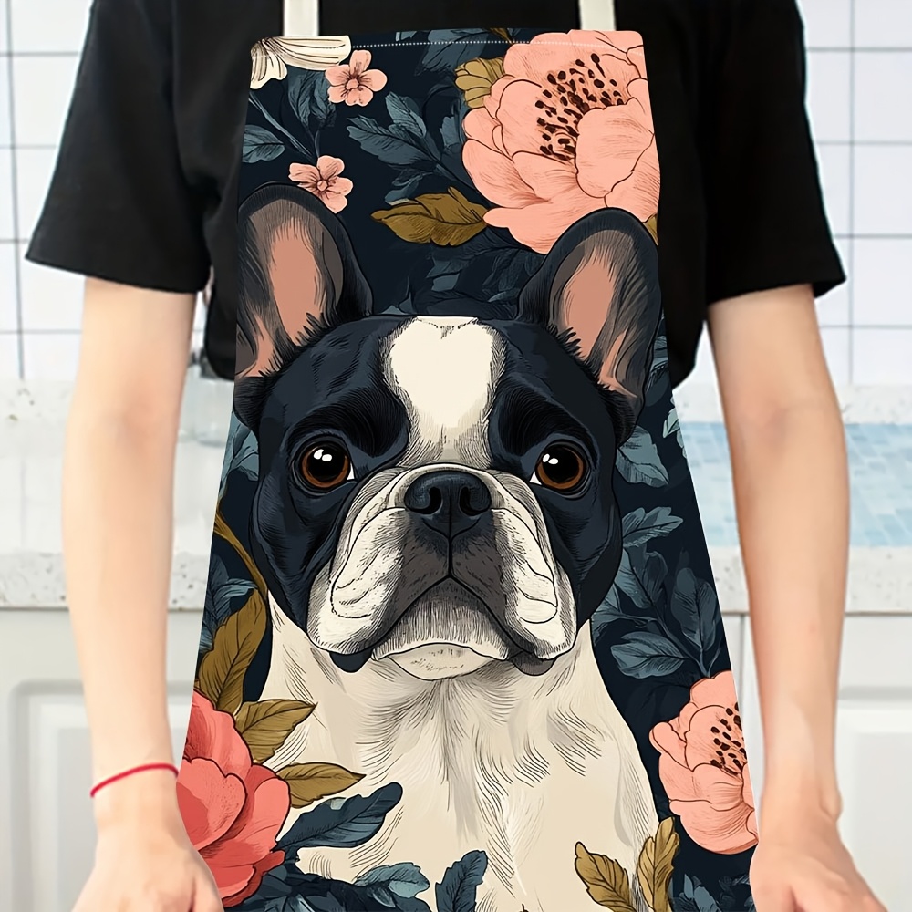 French Bulldog Floral Apron -  - Home Cooking In French ulasan dan harga