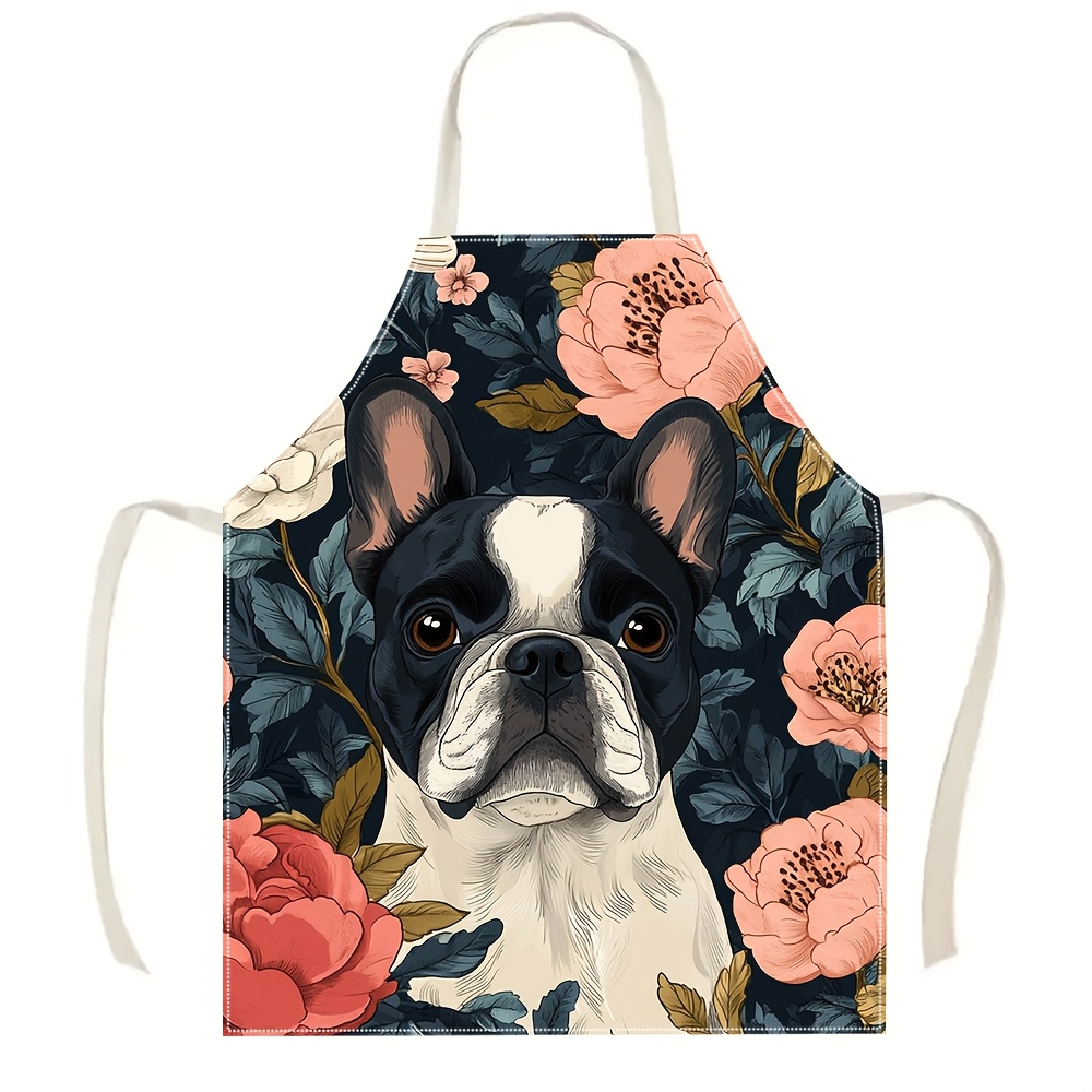 French Bulldog Floral Apron -  - Home Cooking In French ulasan dan harga