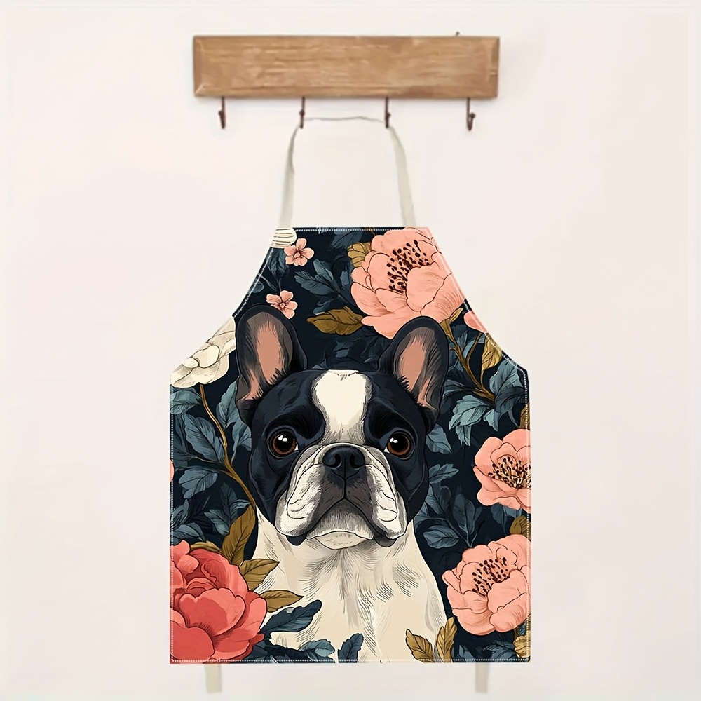 French Bulldog Floral Apron -  - Home Cooking In French ulasan dan harga