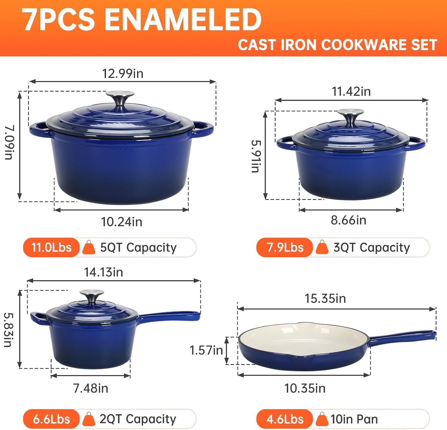 Nonstick Enameled Cast Iron Co - Dutch Oven Enamel ulasan dan harga